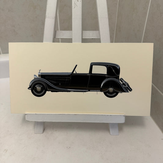 1937 Rolls Royce Phantom II Thrupp & Maberly Car Illustration Art Drawing