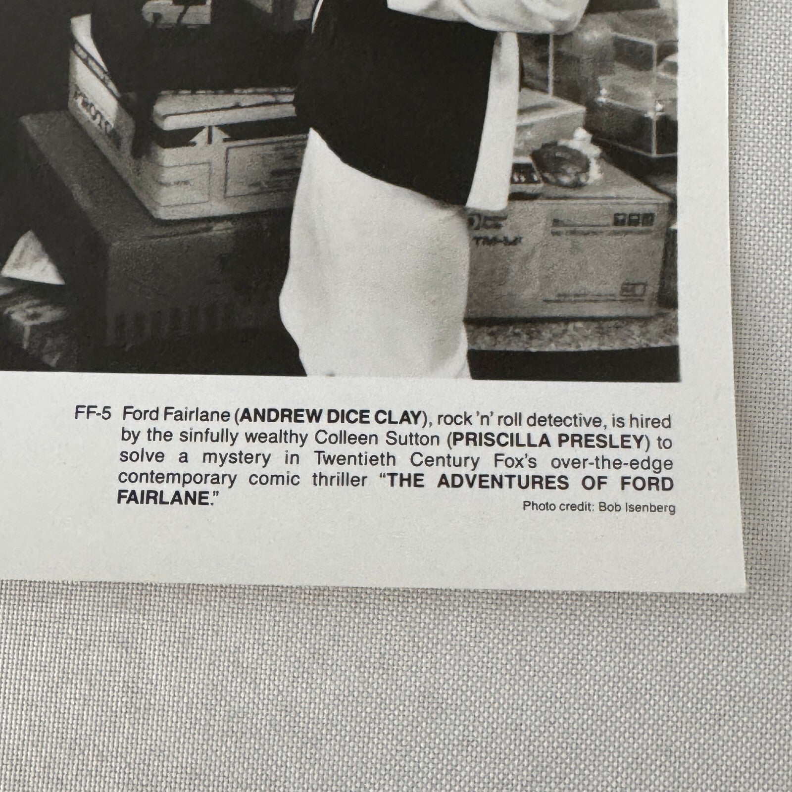 Andrew Dice Clay Priscilla Presley Ford Fairlane Movie Press Photo Photograph