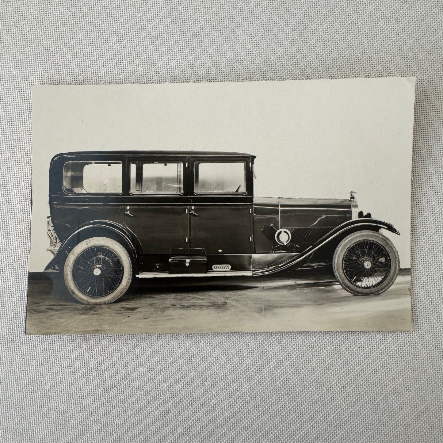 Vintage Automobile Photo Photograph Print Unidentified European