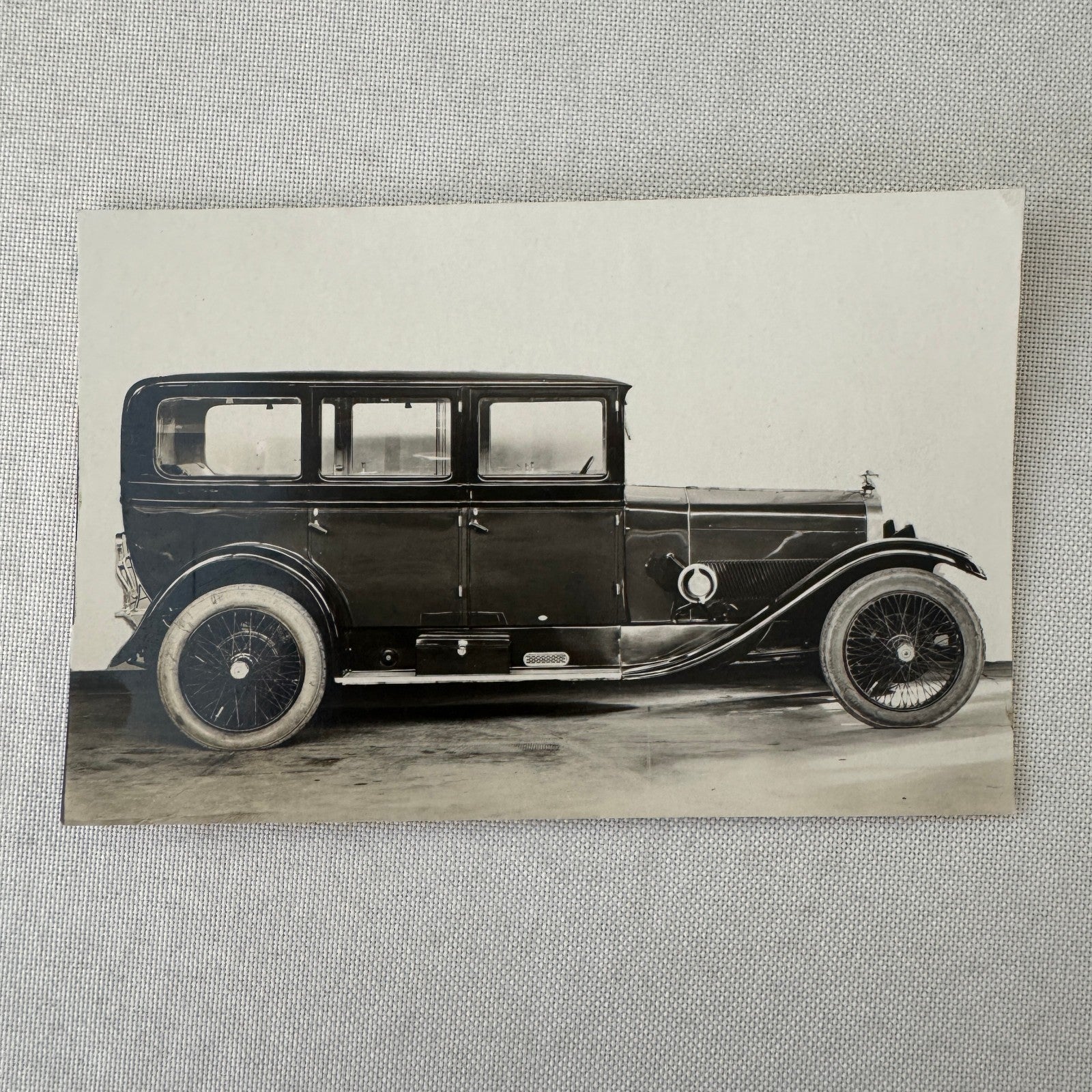 Vintage Automobile Photo Photograph Print Unidentified European