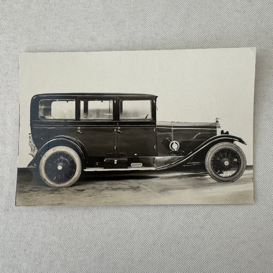 Vintage Automobile Photo Photograph Print Unidentified European