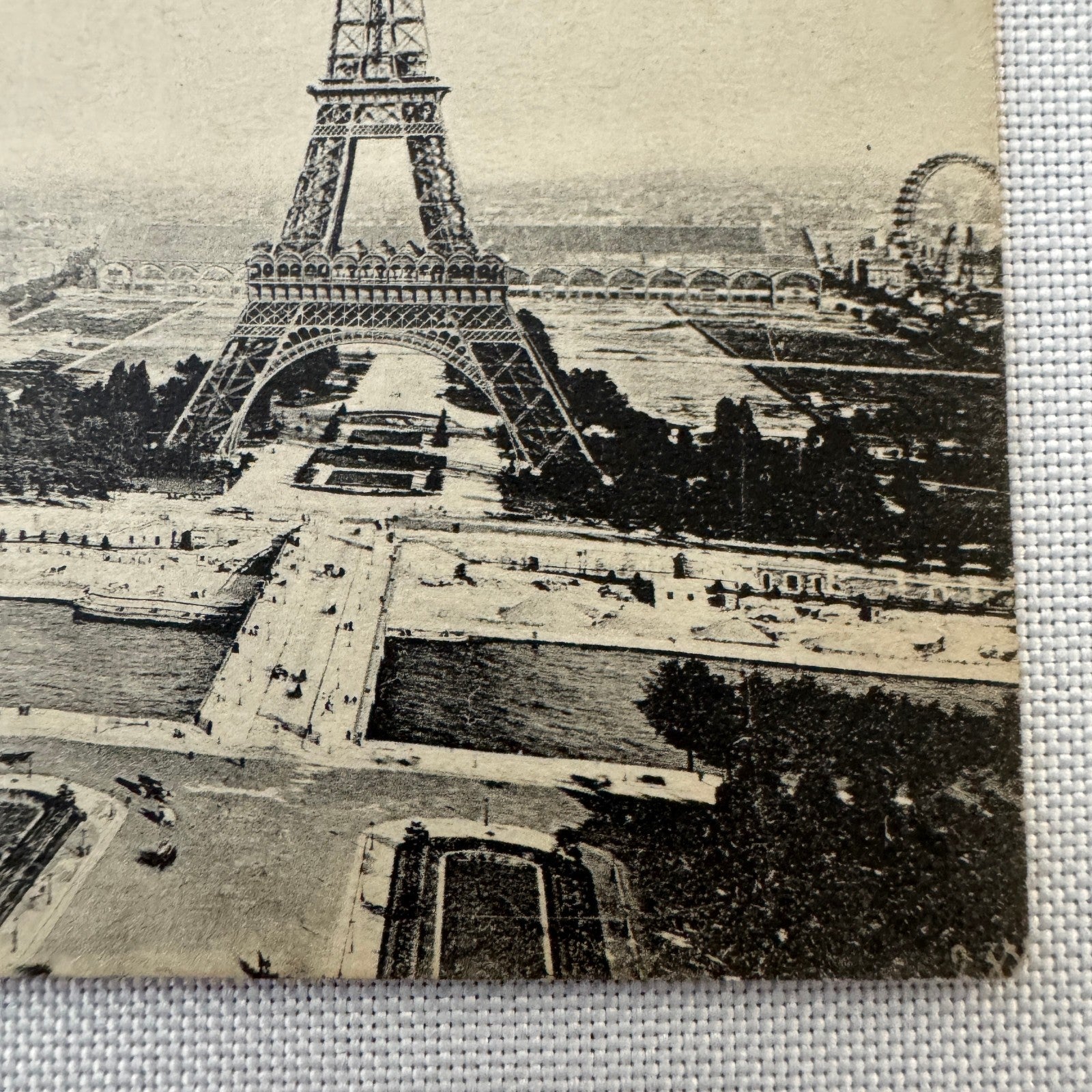 Vintage Zeppelin Airship Dirigible Postcard French Paris Eiffel Tower 1909
