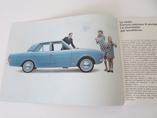 1960s Ford Cortina Brochure Vintage Sales Catalog French Canadian Advertising
