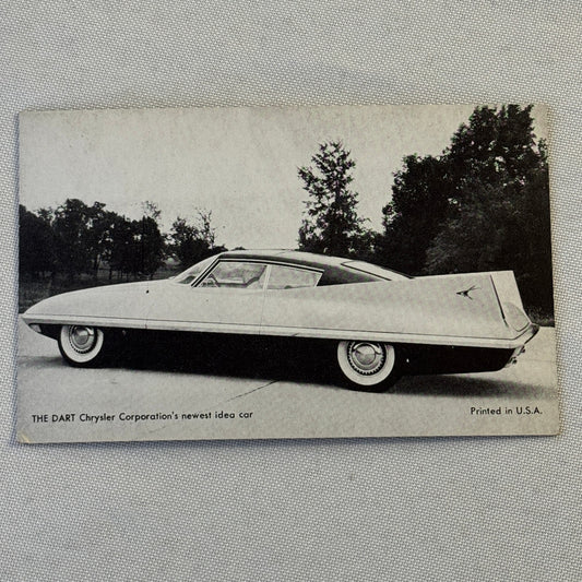 Vintage Chrysler Dart Concept Car Prototype Automobile Arcade Card