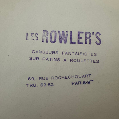 Vintage Circus Photo Les Rowlers Roller Skating Act Performer Photograph