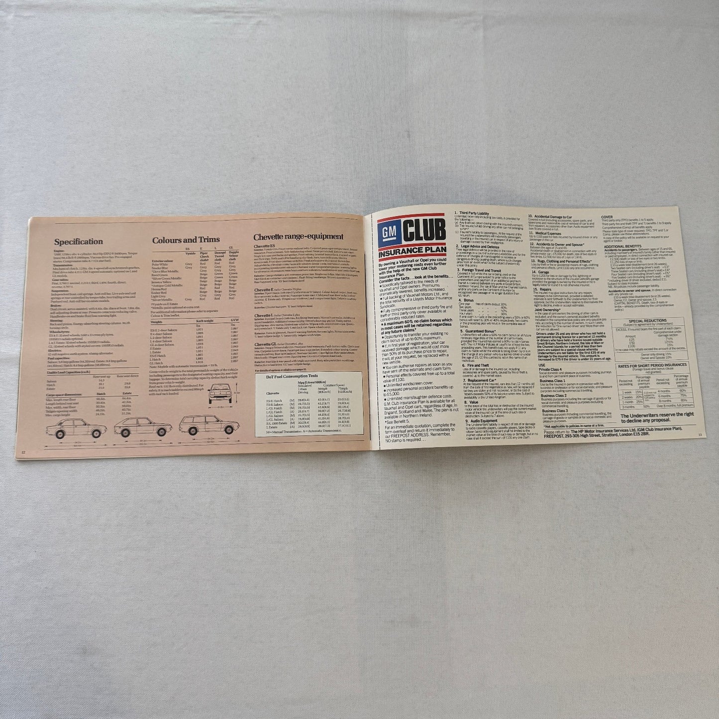 1982 Vauxhall Chevette Car Sales Brochure Catalog Advertising UK Market