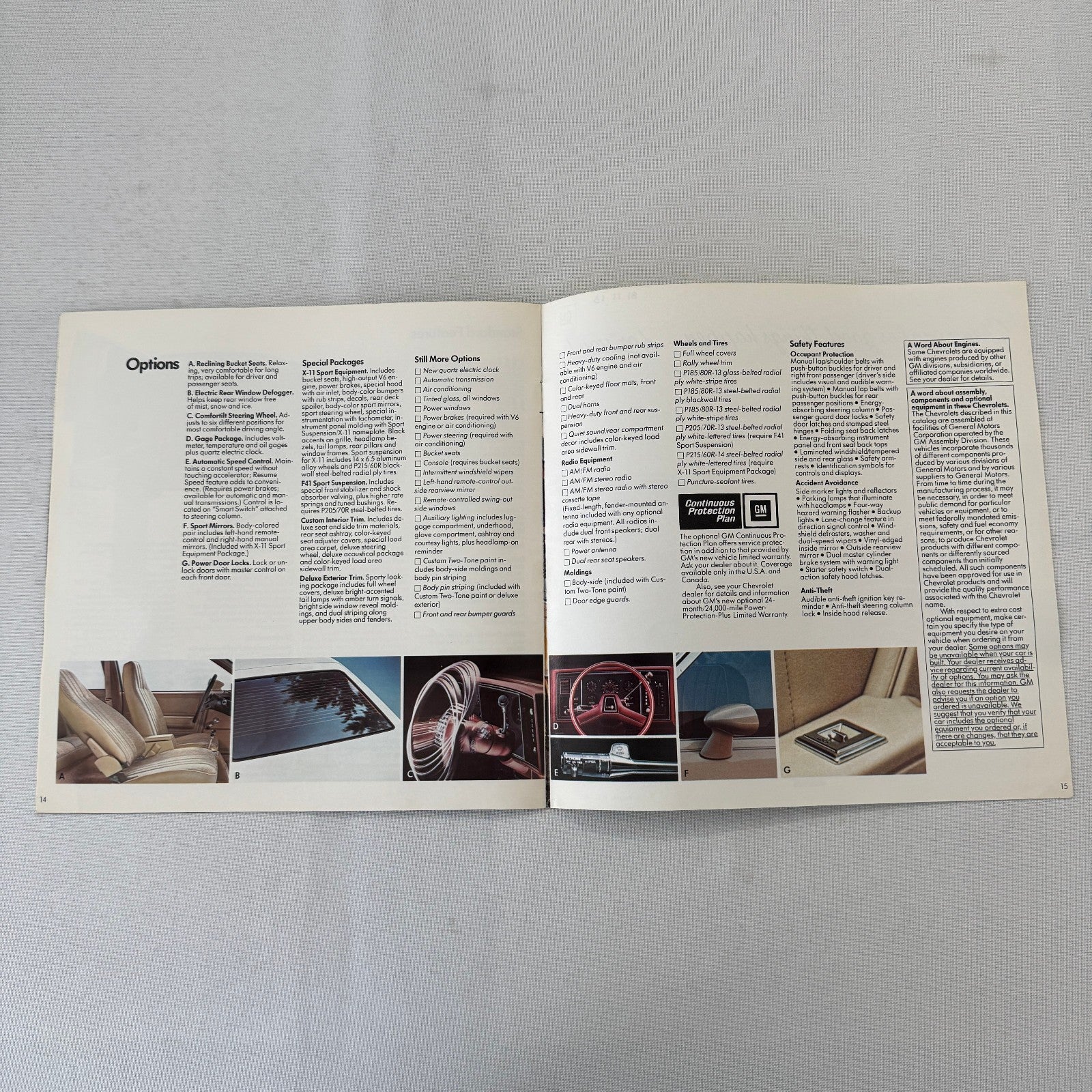 1982 Chevrolet Citation Car Sales Brochure Catalog Chevy X11 X-11