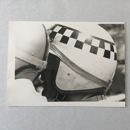 Vintage Racing Car Driver Helmet Photo Photograph Print