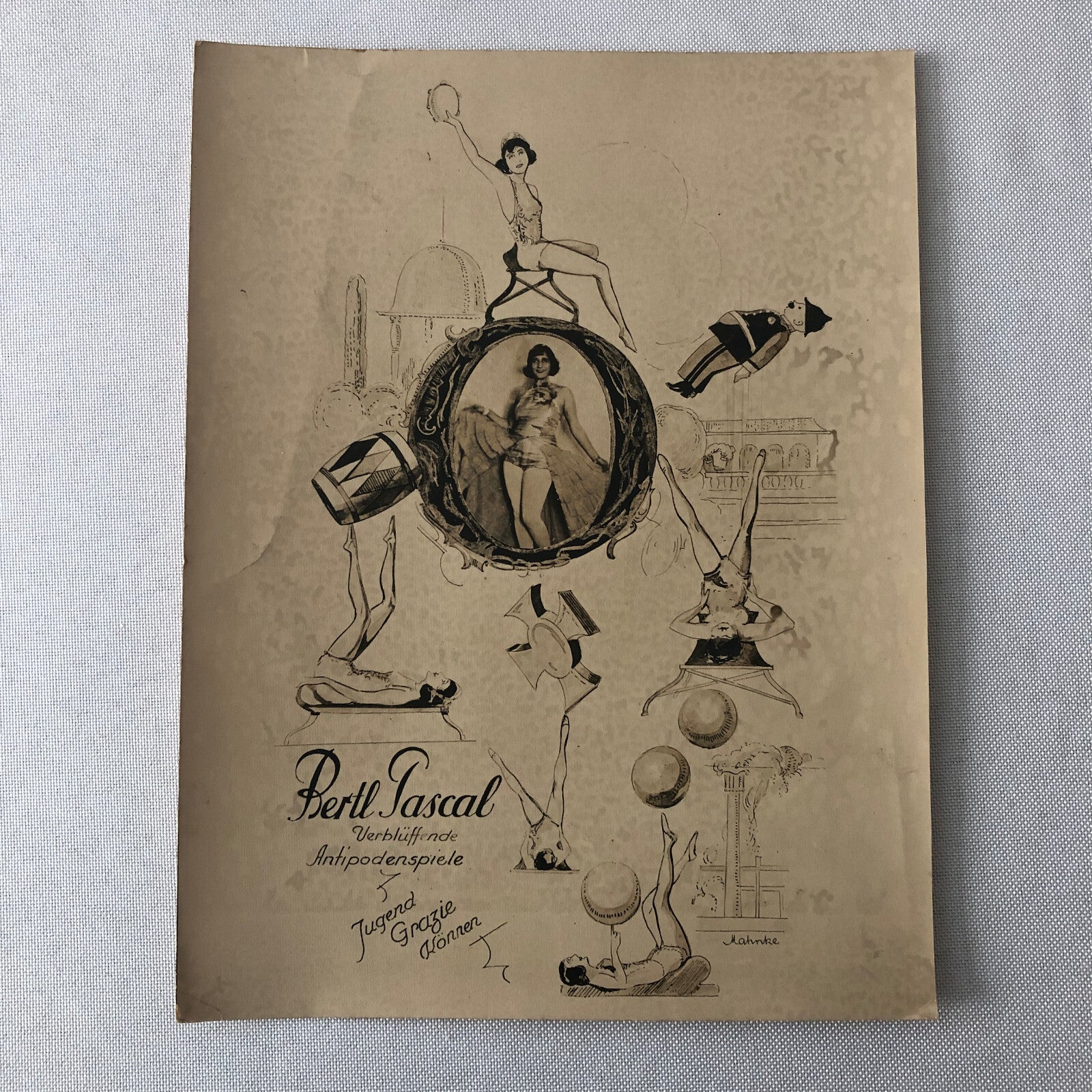 Circus Performer Acrobat Photo Photograph Vintage Bertl Pascal