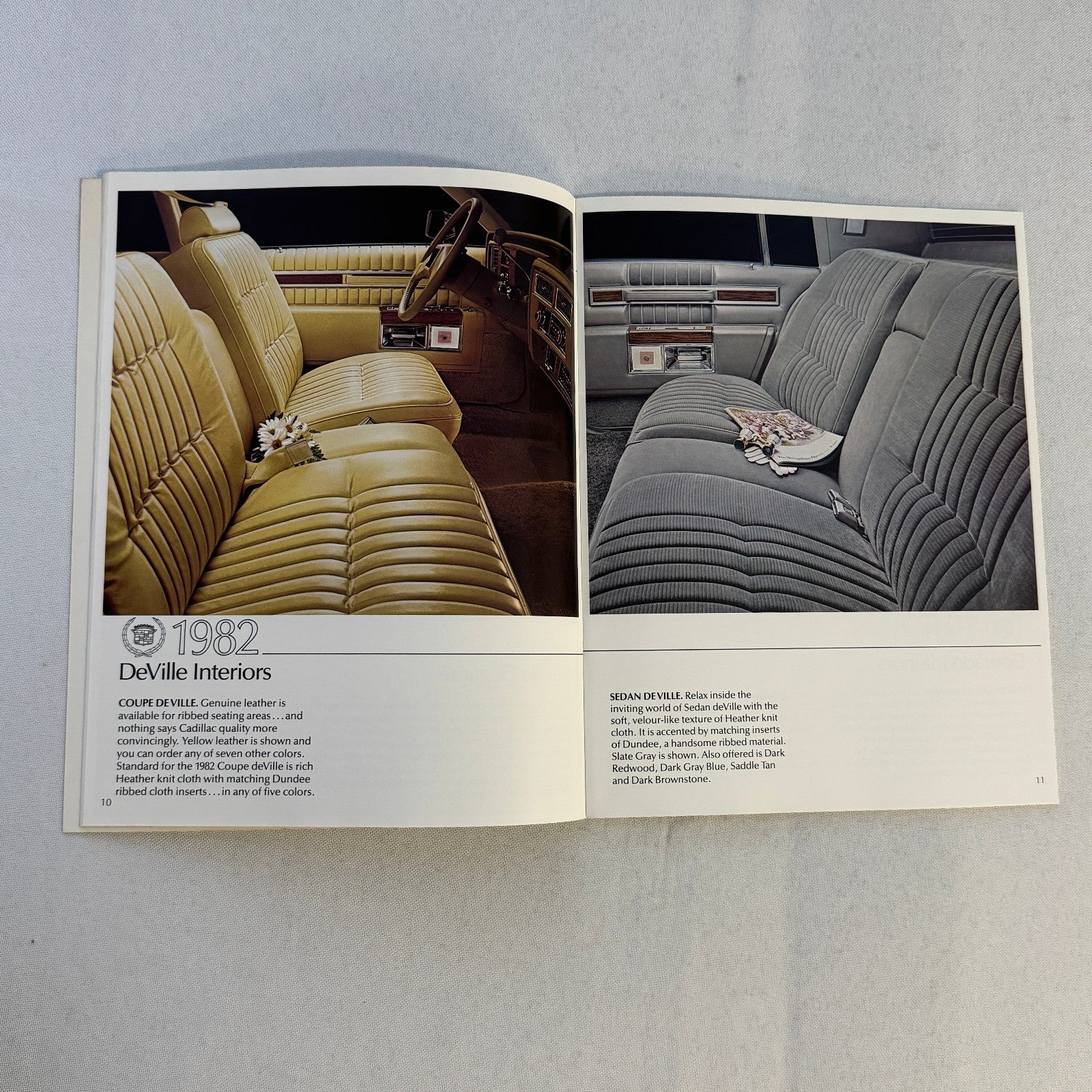 1982 Cadillac Car Sales Brochure Catalog Fleetwood Brougham Eldorado DeVille