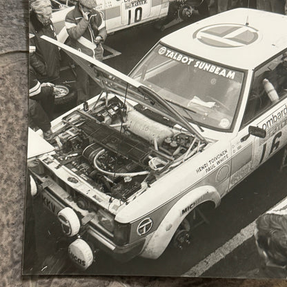 1980 RAC Rally Rallye Car Racing Photo Photograph Talbot Sunbeam Vintage Car