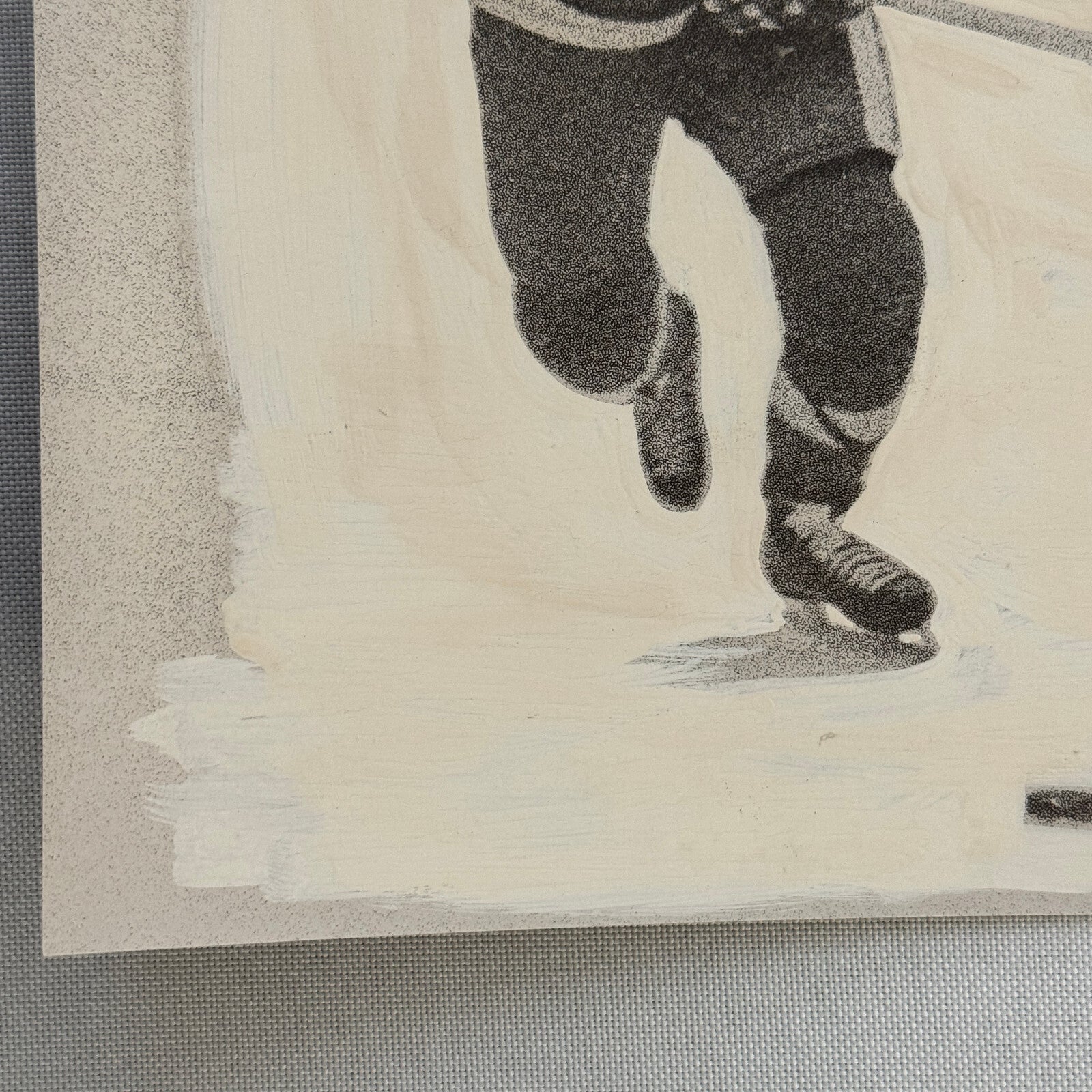 Vintage Hockey Photo Dean Prentice Detroit Red Wings Player Photograph