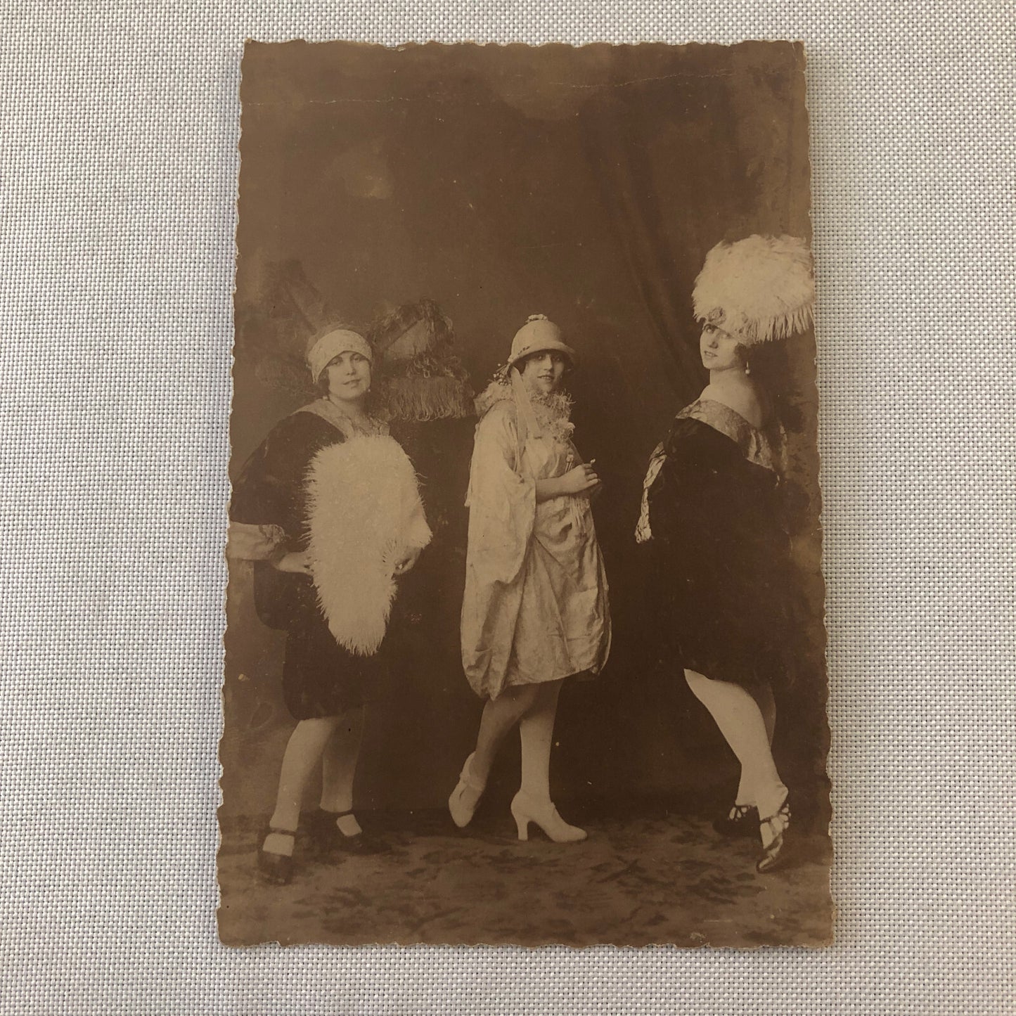 Vintage Photo Postcard Post Card Circus Performers Women in Costume