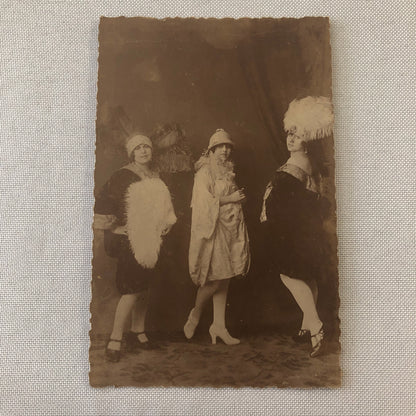 Vintage Photo Postcard Post Card Circus Performers Women in Costume