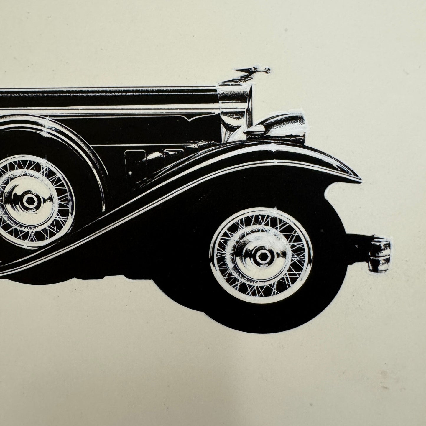 1932 Packard Model 905 Phaeton V12 Car Illustration Art Drawing Hand Drawn