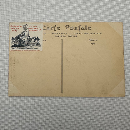 Vintage Zeppelin Airship Dirigible Postcard Post Card French Republique Military