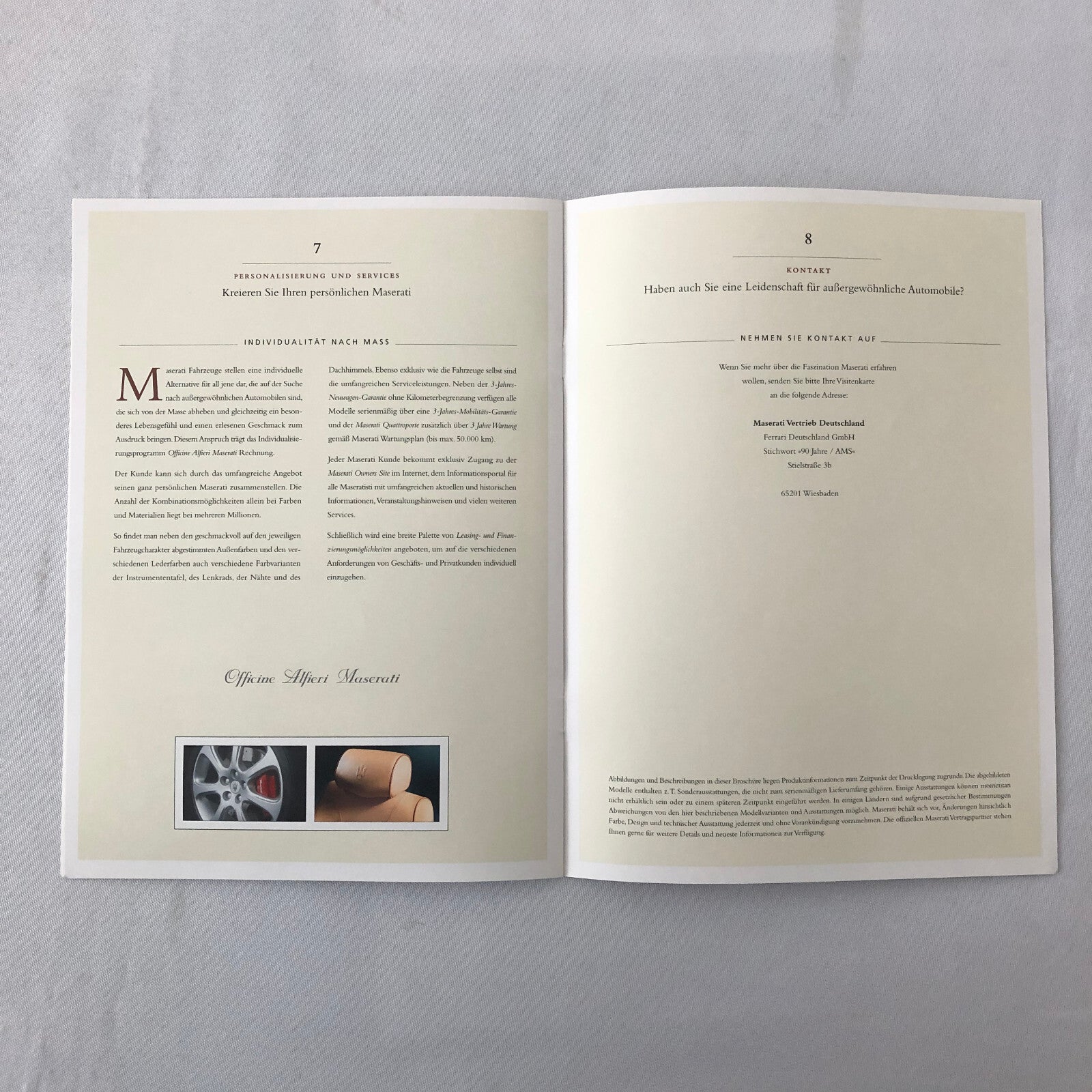 2014 Maserati Sales Brochure GT Cambiocorsa Gransport Quattroporte GERMAN TEXT 