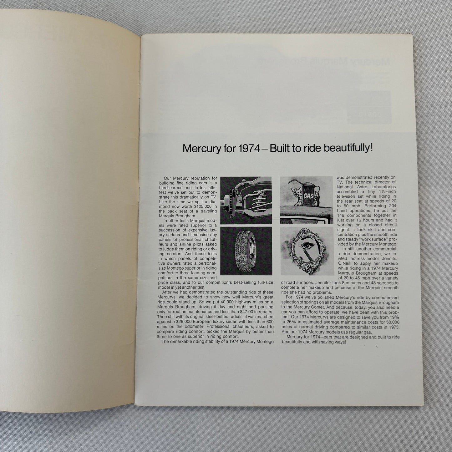 1974 Mercury Car Sales Brochure Catalog Marquis Montego Cougar Comet Monterey