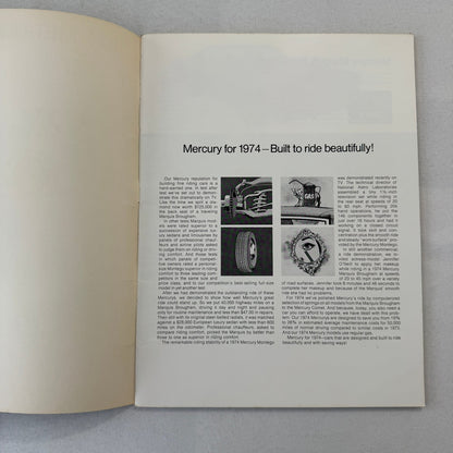 1974 Mercury Car Sales Brochure Catalog Marquis Montego Cougar Comet Monterey