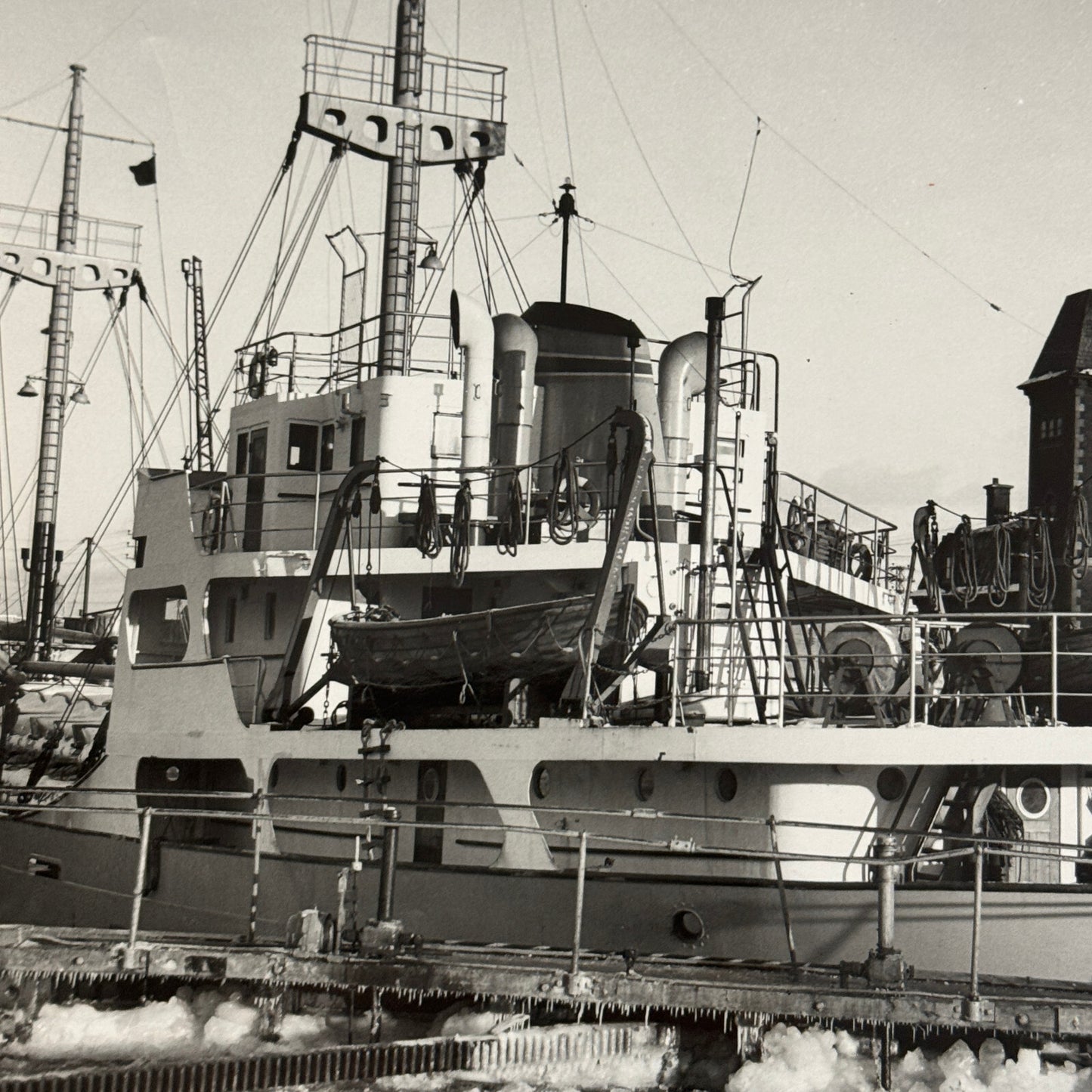 Vintage Ship Boat Photo Photograph German Freighter Hemlingen St Lawrence River