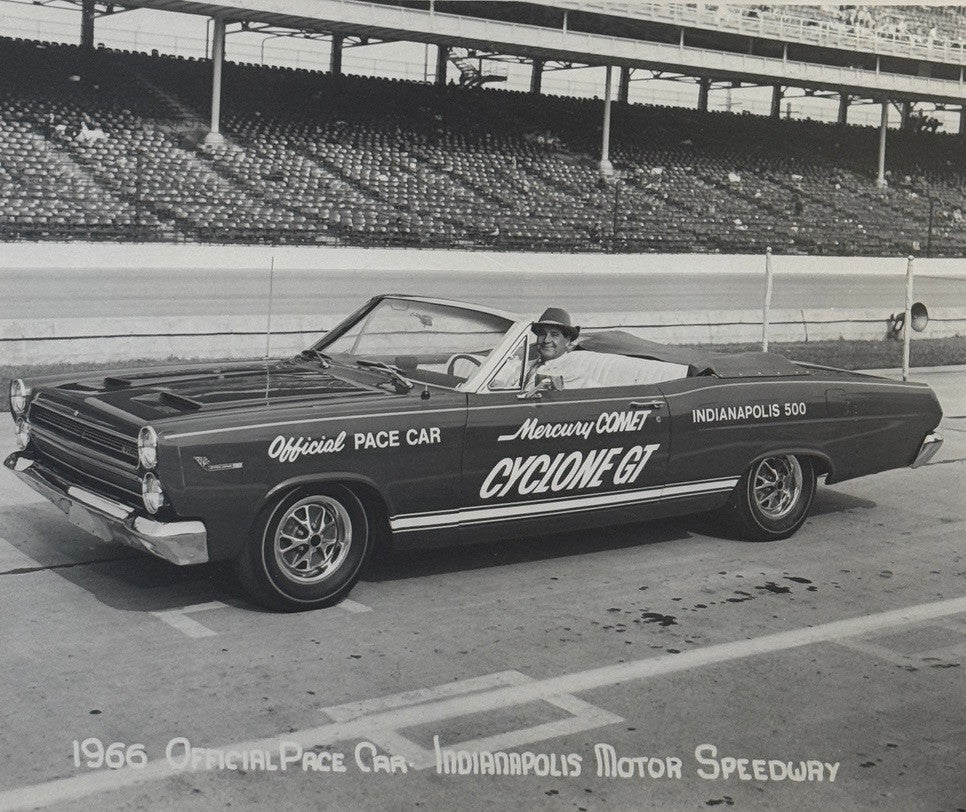 Vintage Indy 500 Racing Photo 1966 Mercury Comet Cyclone GT Pace Car Photograph