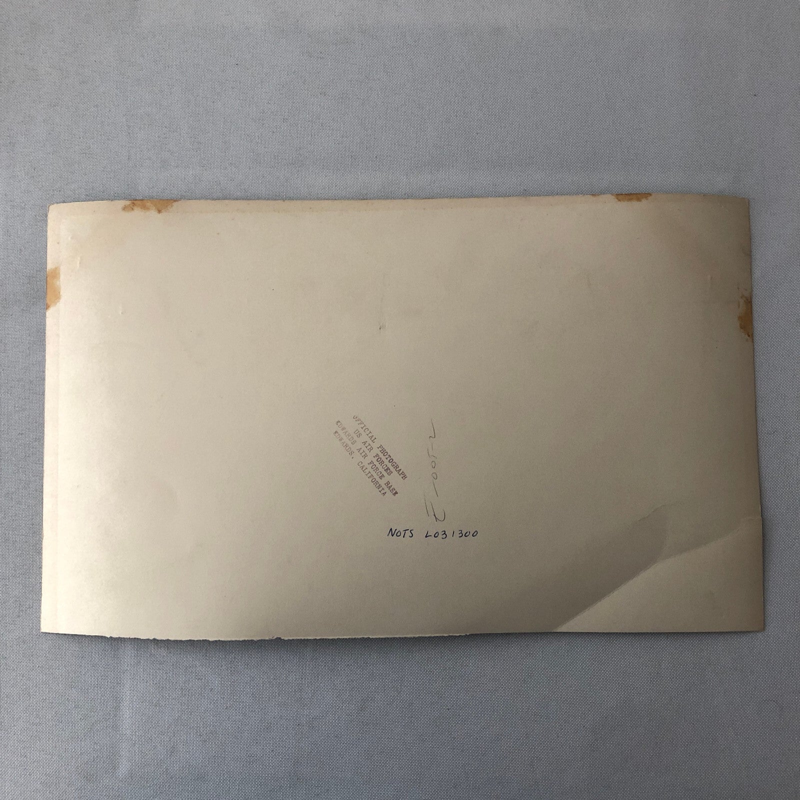 Vintage Air Force Photo Edwards AFB Aircraft Test Official Photograph USAF