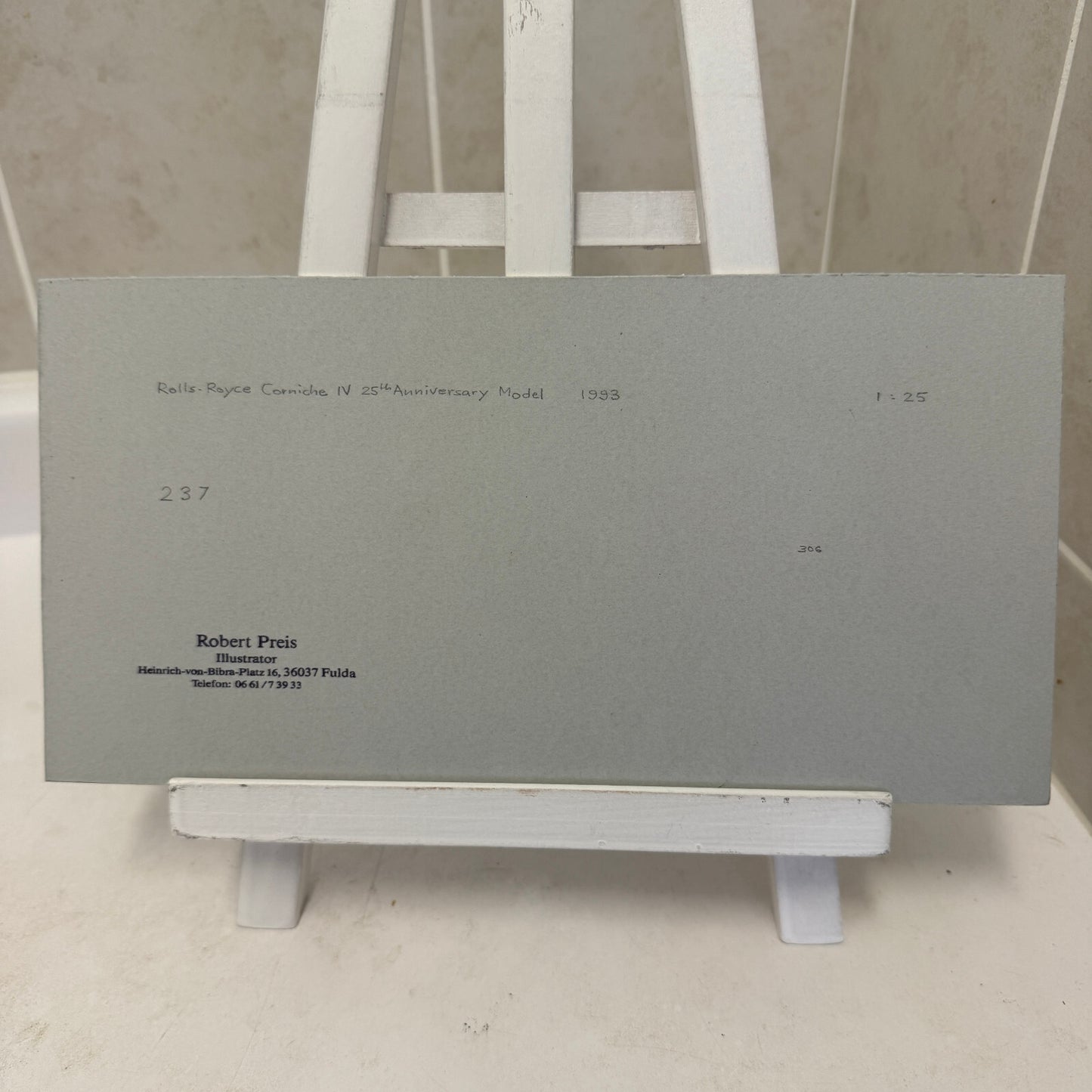 1993 Rolls Royce Corniche Convertible Car Illustration Art Drawing Robert Preis
