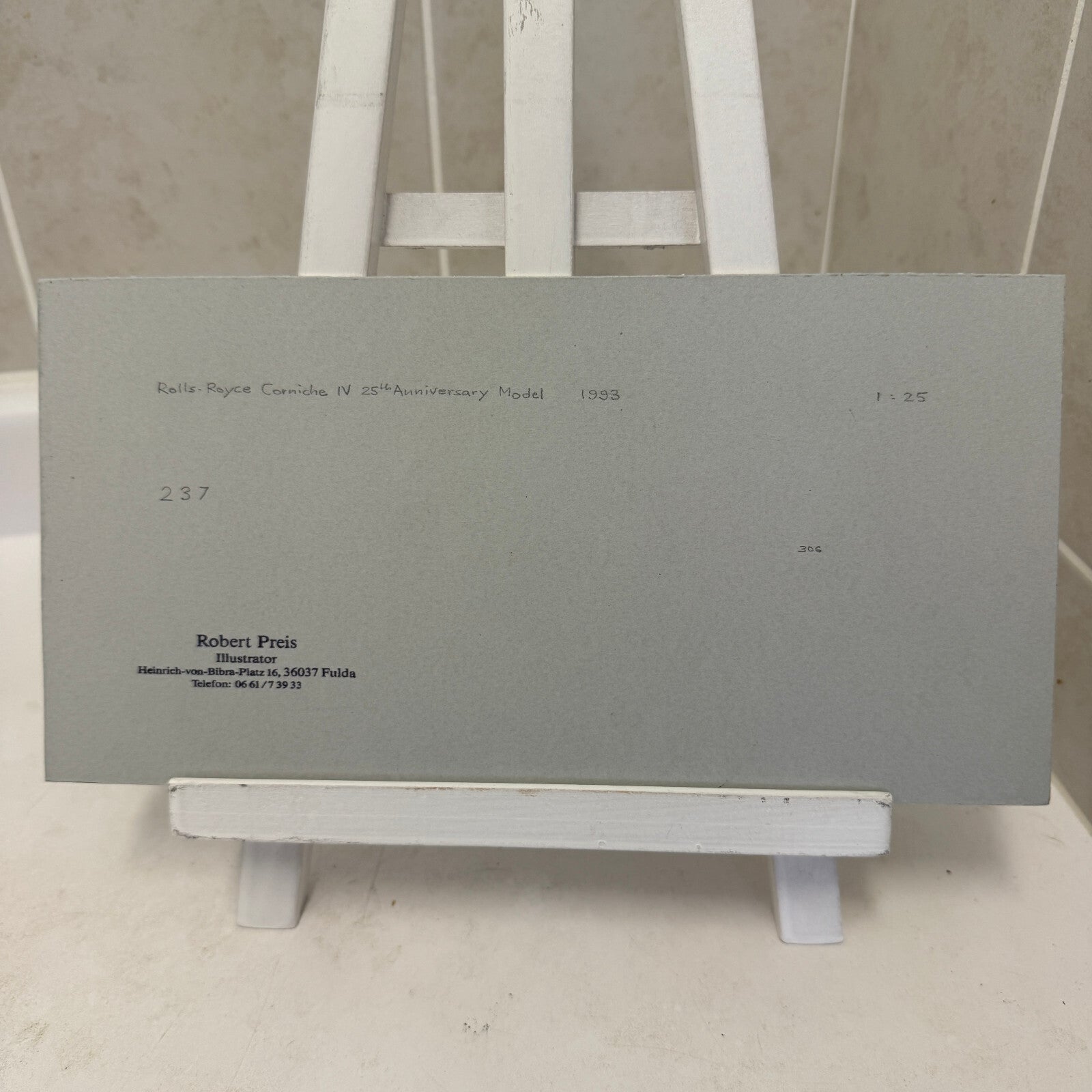 1993 Rolls Royce Corniche Convertible Car Illustration Art Drawing Robert Preis