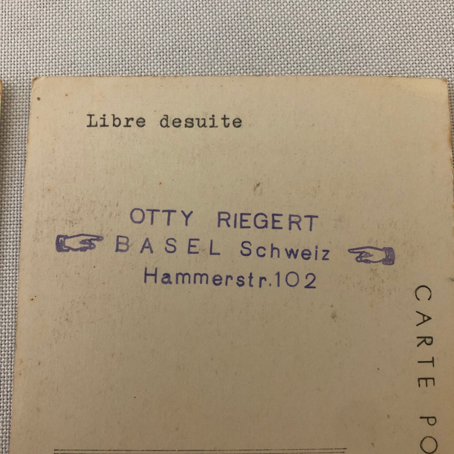 Circus Performer with Bicycle Unicycle Postcard Post Card Otty Riegert