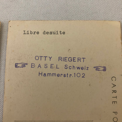 Circus Performer with Bicycle Unicycle Postcard Post Card Otty Riegert