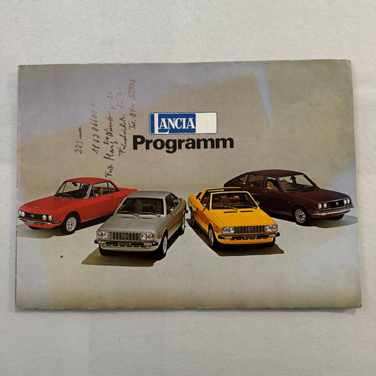Vintage Lancia Car Sales Brochure Catalog Stratos Beta Spider Fulvia Coupe +