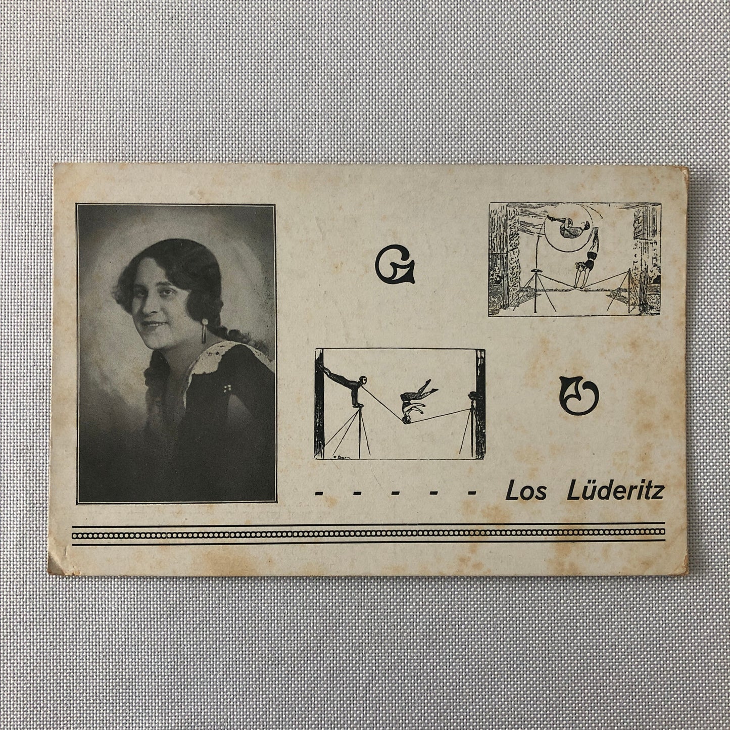 Circus Acrobat Act Performer Postcard Post Card Los Luderitz Vintage