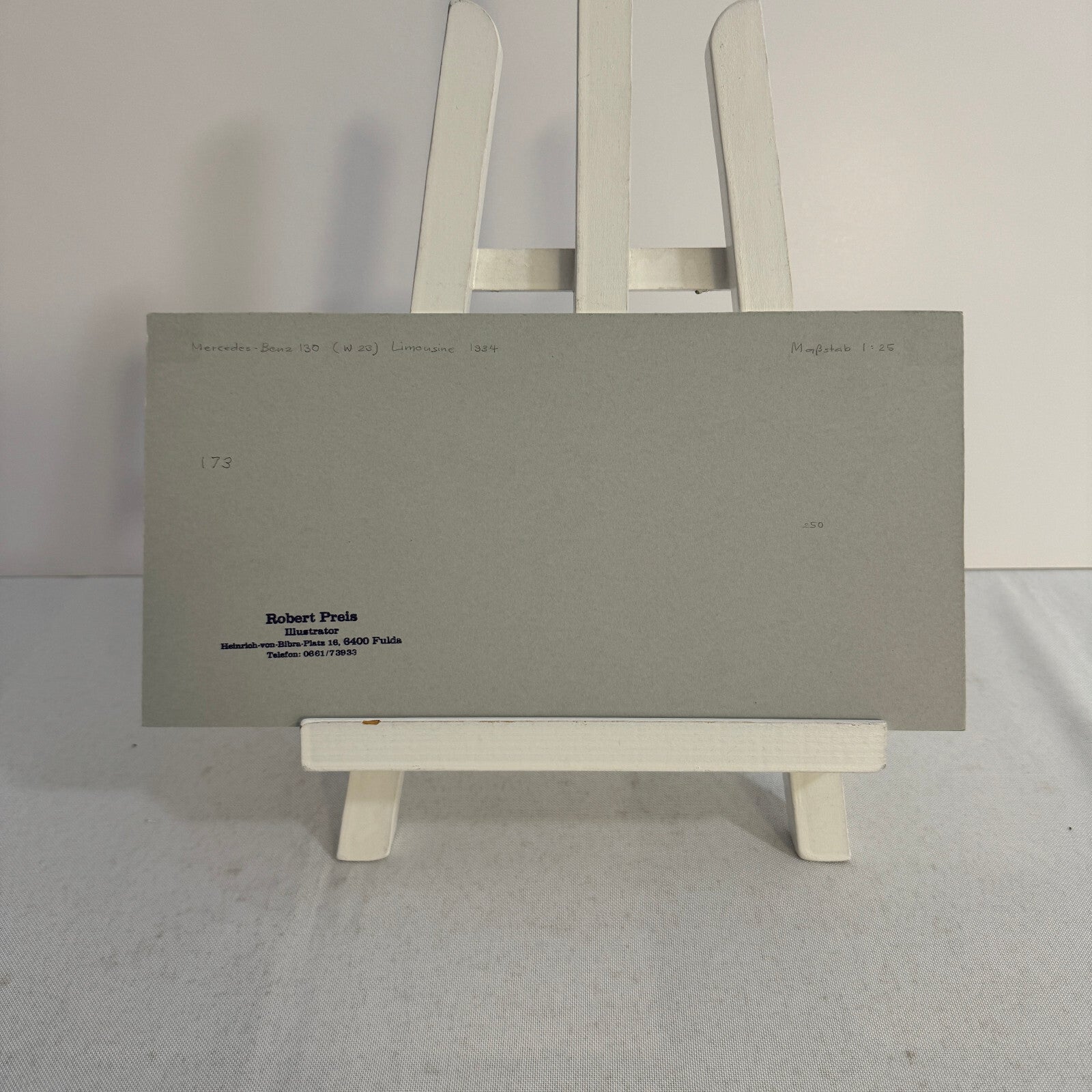 1934 Mercedes Benz 130 W23 Car Illustration Art Drawing Hand Drawn Vintage