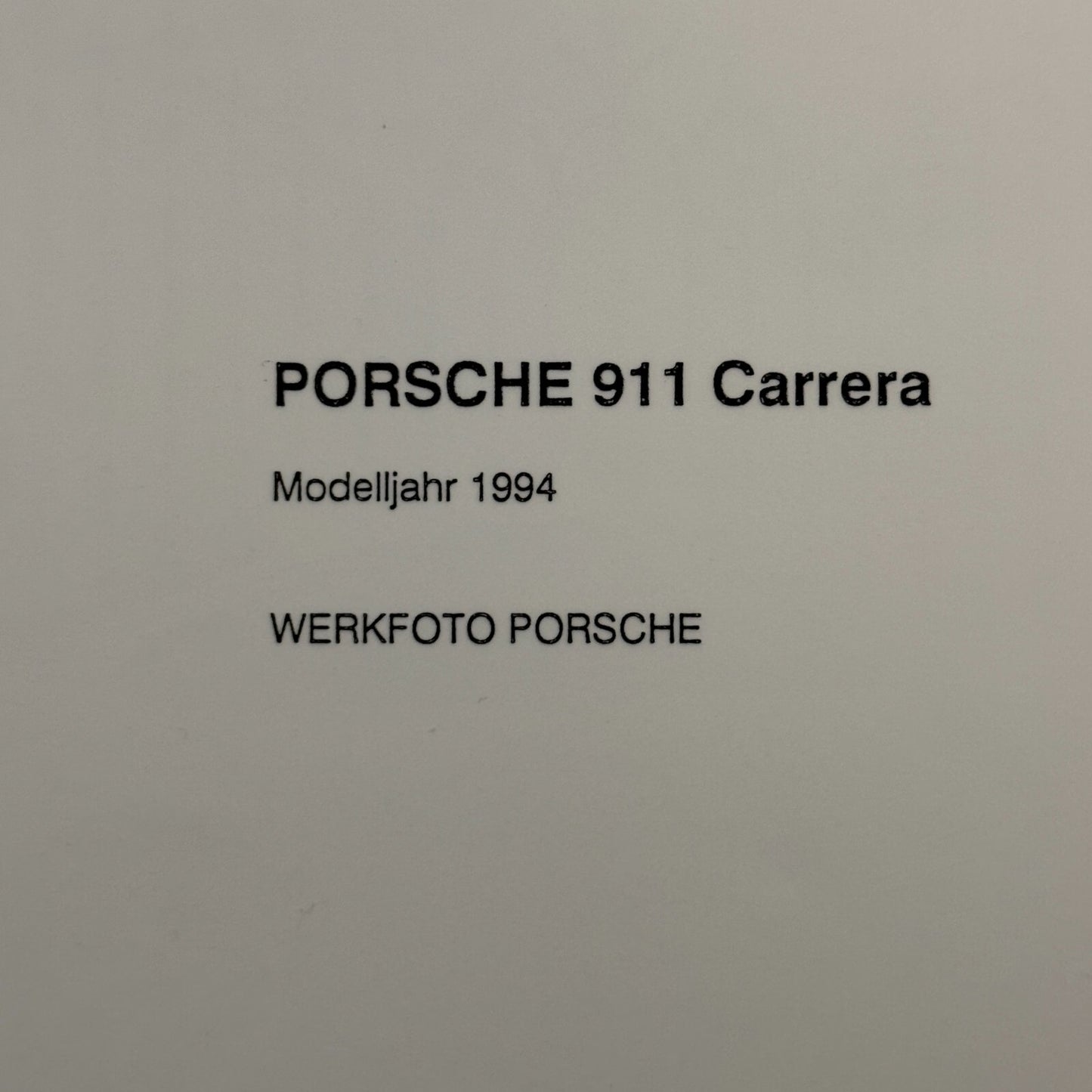 1994 Porsche 911 Carrera Factory Press Photo Photograph Print Werkfoto