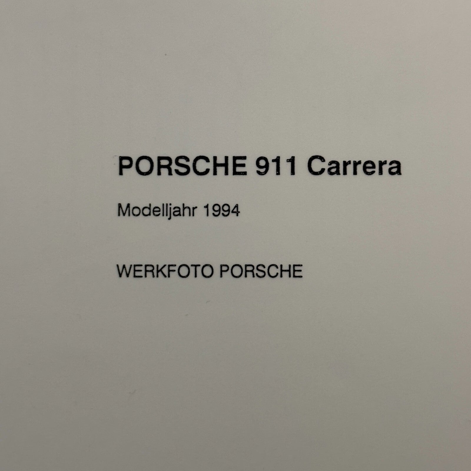 1994 Porsche 911 Carrera Factory Press Photo Photograph Print Werkfoto