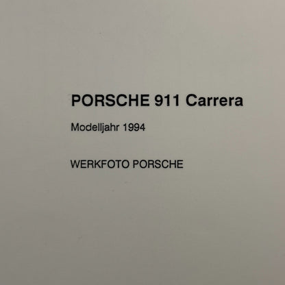 1994 Porsche 911 Carrera Factory Press Photo Photograph Print Werkfoto