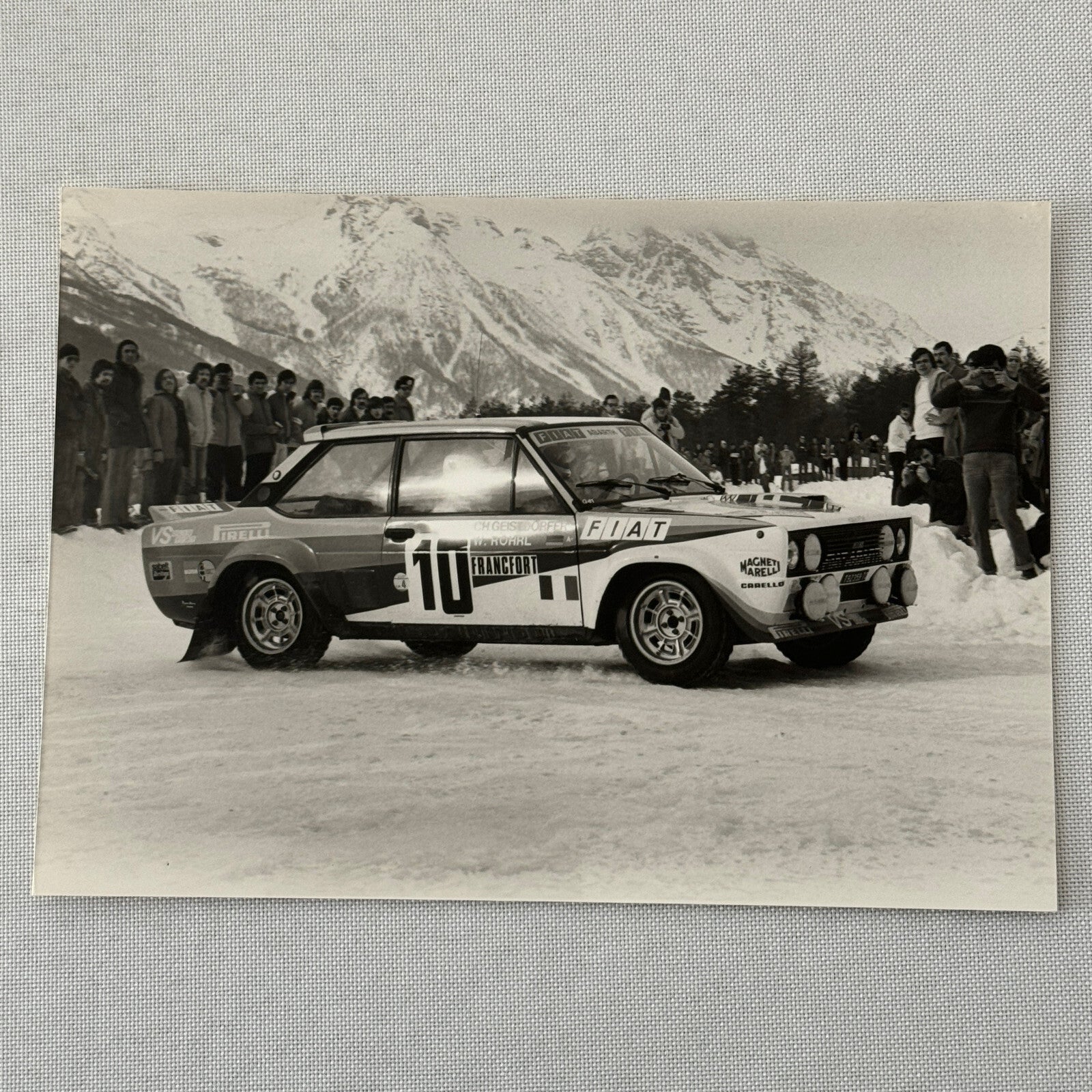 1980 Rallye Monte Carlo Press Photo Photograph DPPI Fiat 131 Abarth Car
