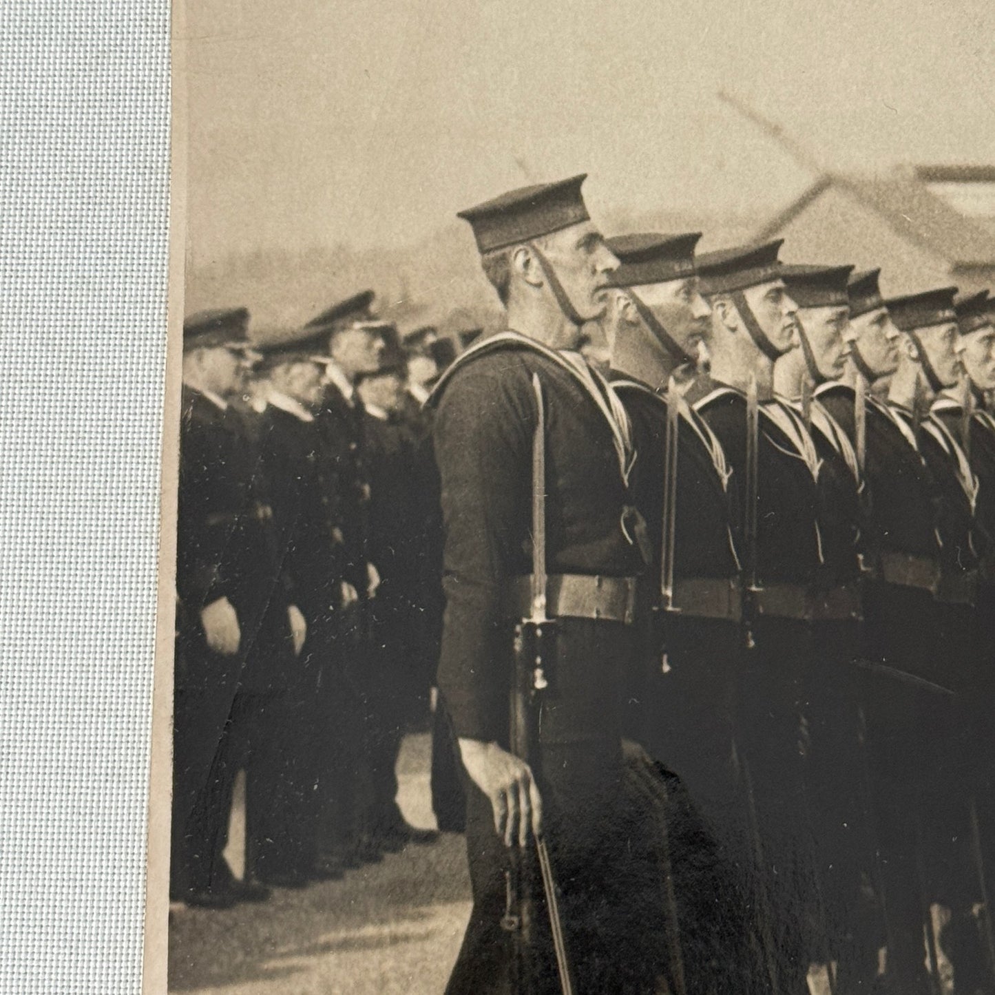 British Navy Inspection Press Photo Photograph Print 1934 Devonport