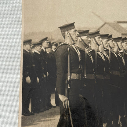 British Navy Inspection Press Photo Photograph Print 1934 Devonport