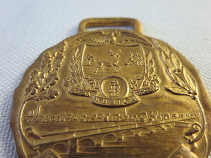 1908 Bulkeley Bridge Hartford County Connecticut Commemerative Medal Badge 