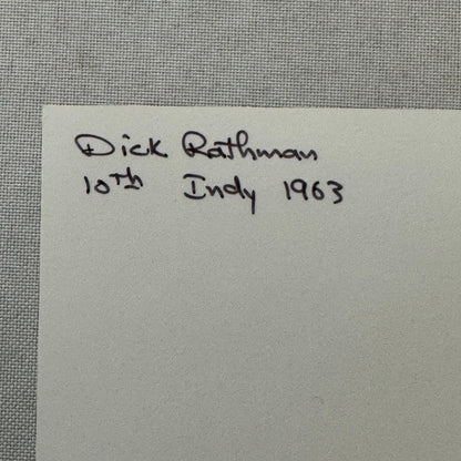 Indy Racing Photo Dick Rathmann 1963 Photograph Modern Print