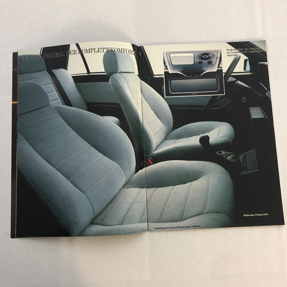 Lancia Prisma 1500 and 1600 Car Sales Brochure Catalog German Text