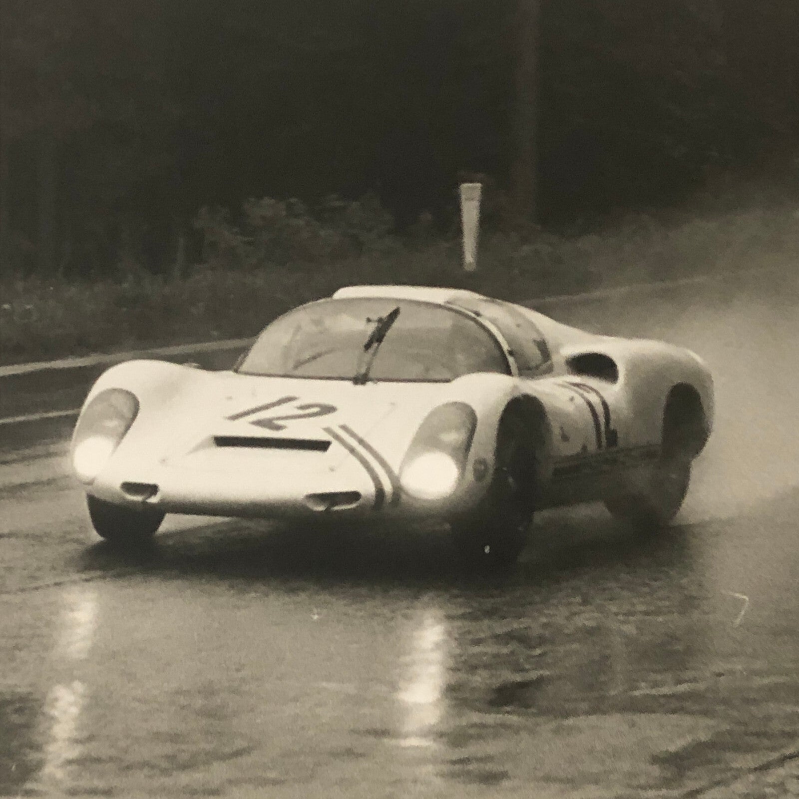 Porsche Racing Car Photo Photograph Vintage