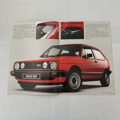 1985 Volkswagen Golf GTI Car Sales Brochure Catalog Advertising