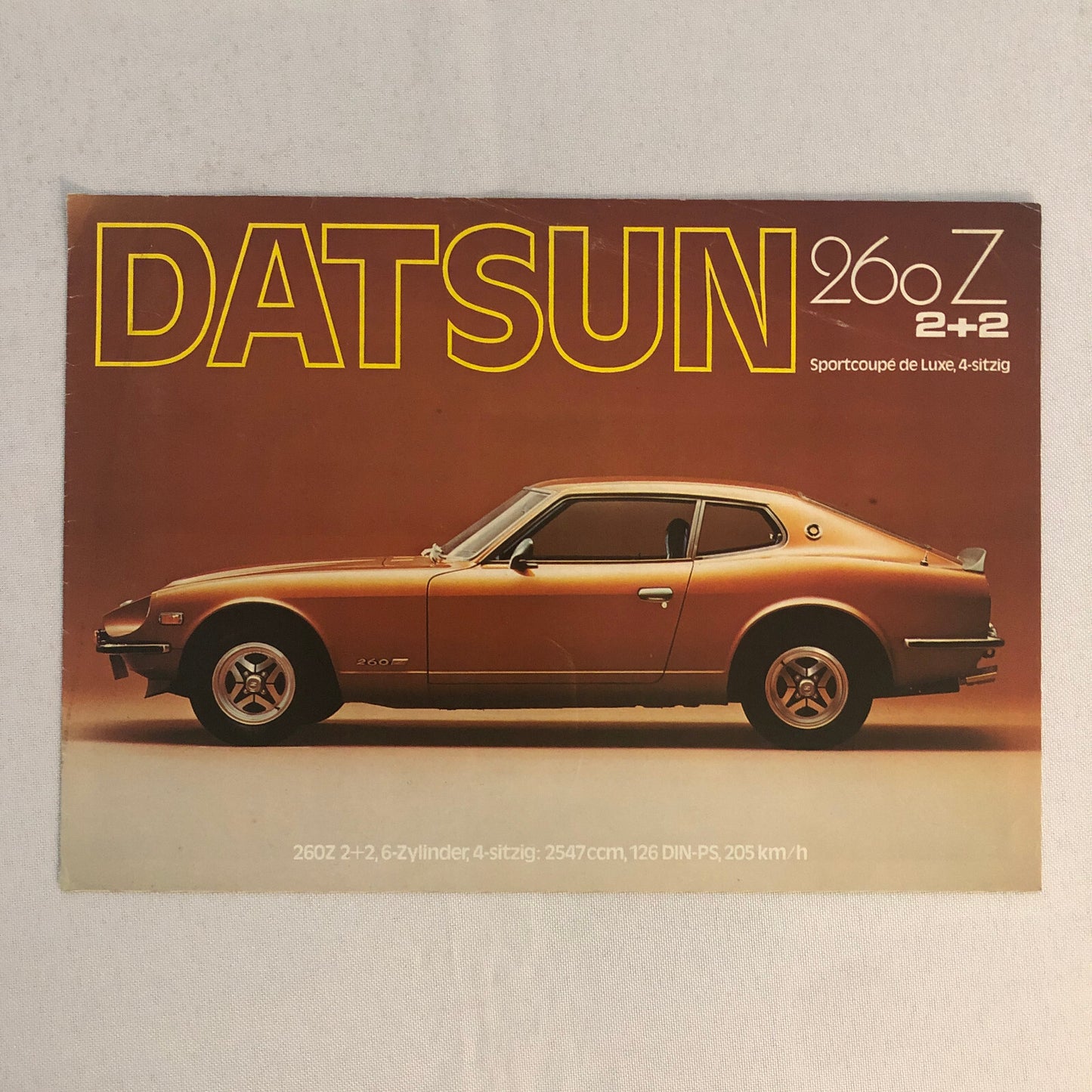 Vintage Datsun 260Z 2+2 Car Sales Brochure Catalog Datsun 260 Z Nissan GERMAN