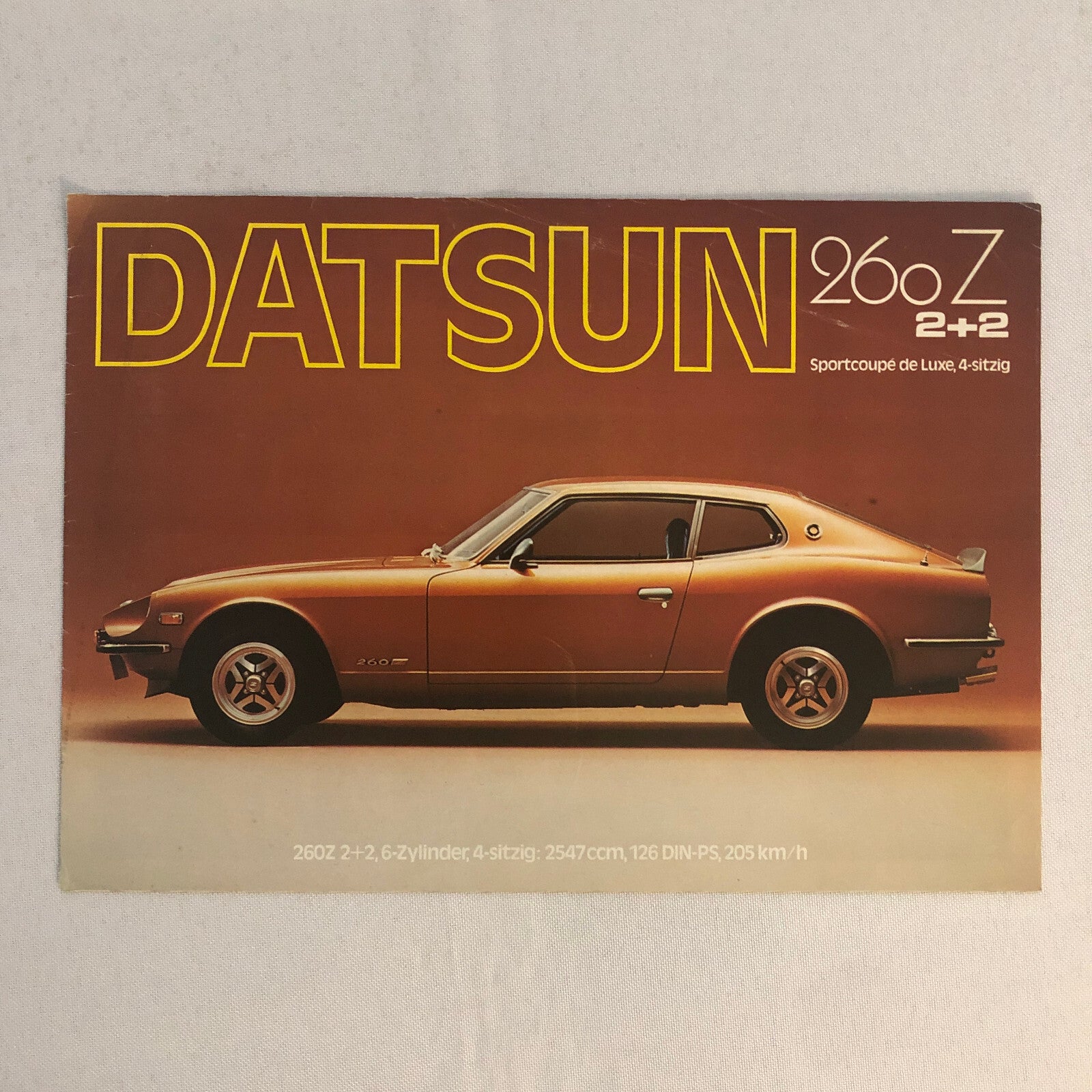 Vintage Datsun 260Z 2+2 Car Sales Brochure Catalog Datsun 260 Z Nissan GERMAN