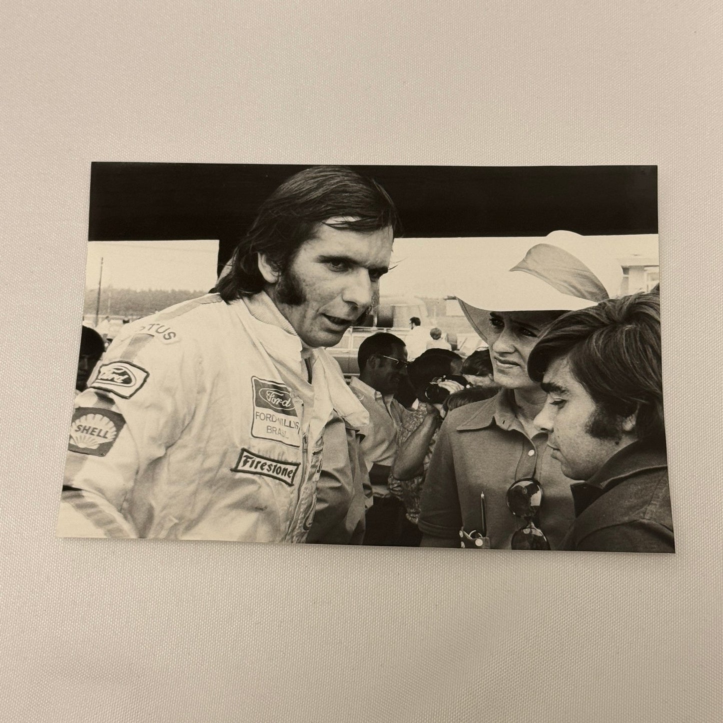 Vintage Racing Photo 1970 German Grand Prix Emerson Fittipaldi Chico Serra