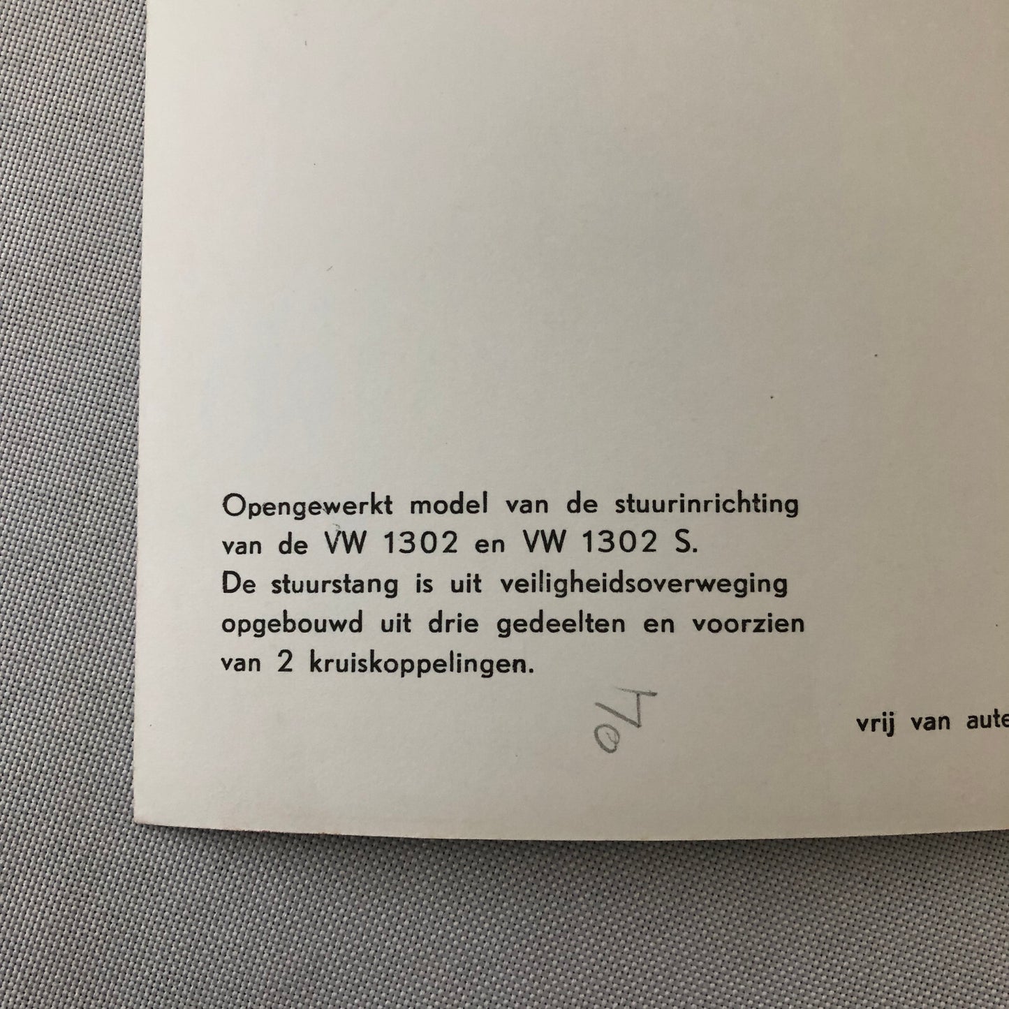 Vintage Volkswagen VW Beetle Factory Press Photo Photograph DUTCH Caption 1970