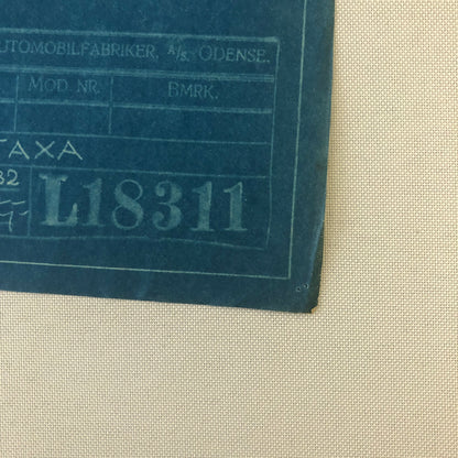 1932 Coachbuilder Car Design Blueprint Rendering Blue Print Taxi Body Style