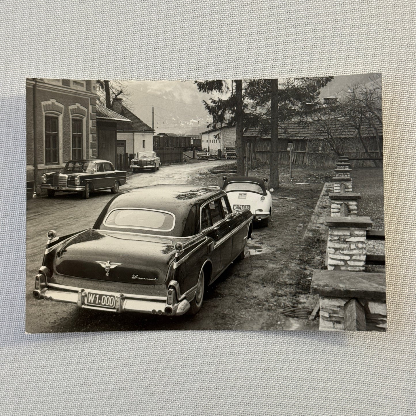 Cars on Street Mercedes Benz Porsche 356 Imperial Photo Photograph